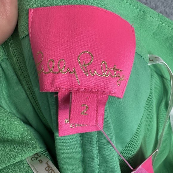 LILLY PULITZER Stela Strapless Bow Dress Green Size 2 NEW Kelly Semiformal Event - Picture 7 of 12